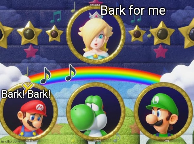 Smells like simp in here |  Bark for me; Bark! Bark! | image tagged in mario,mario party,simp,barking | made w/ Imgflip meme maker