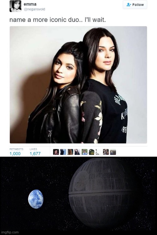 F alderaan | image tagged in name a more iconic duo | made w/ Imgflip meme maker