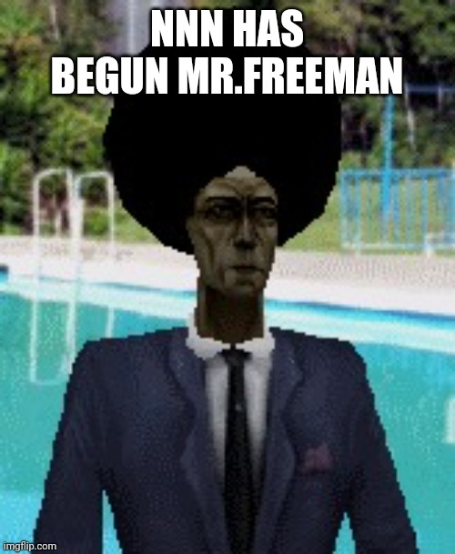 afro gman | NNN HAS BEGUN MR.FREEMAN | image tagged in afro gman | made w/ Imgflip meme maker