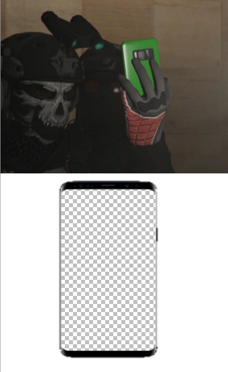 X happy about Y on phone Blank Meme Template