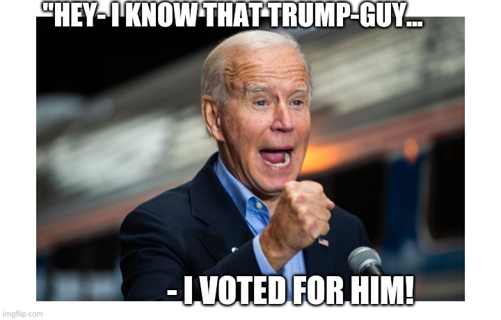 "HEY- I KNOW THAT TRUMP-GUY... - I VOTED FOR HIM! | made w/ Imgflip meme maker