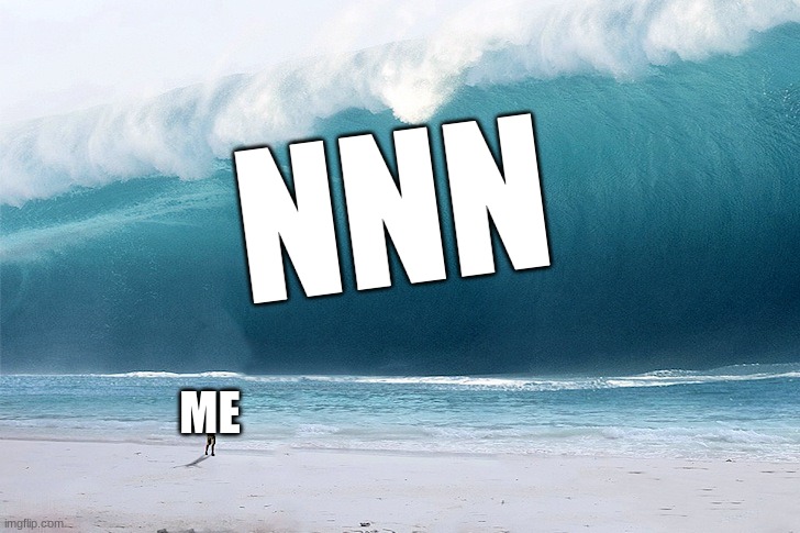 prepare yourself men, nnn is here | NNN; ME | image tagged in tsunami | made w/ Imgflip meme maker