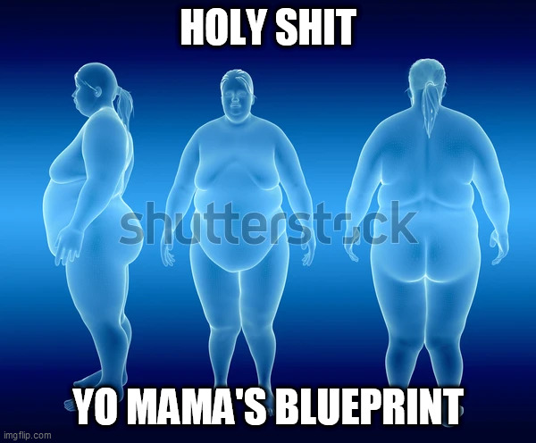 HOLY SHIT; YO MAMA'S BLUEPRINT | image tagged in memes,yo mama | made w/ Imgflip meme maker