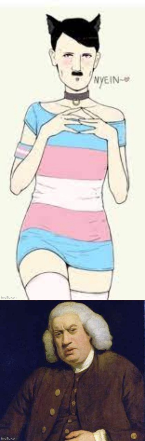 cat girl hitler ( i hav a crush on this) | image tagged in dafuq did i just read | made w/ Imgflip meme maker
