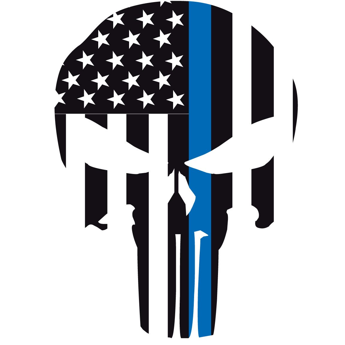 High Quality thin blue line punisher Blank Meme Template