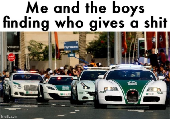 Me and the boys finding who gives a shit | image tagged in me and the boys finding who gives a shit | made w/ Imgflip meme maker