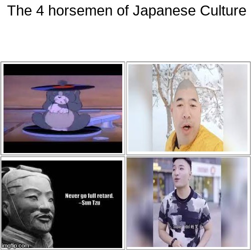 lol | The 4 horsemen of Japanese Culture | image tagged in 4 horse men | made w/ Imgflip meme maker