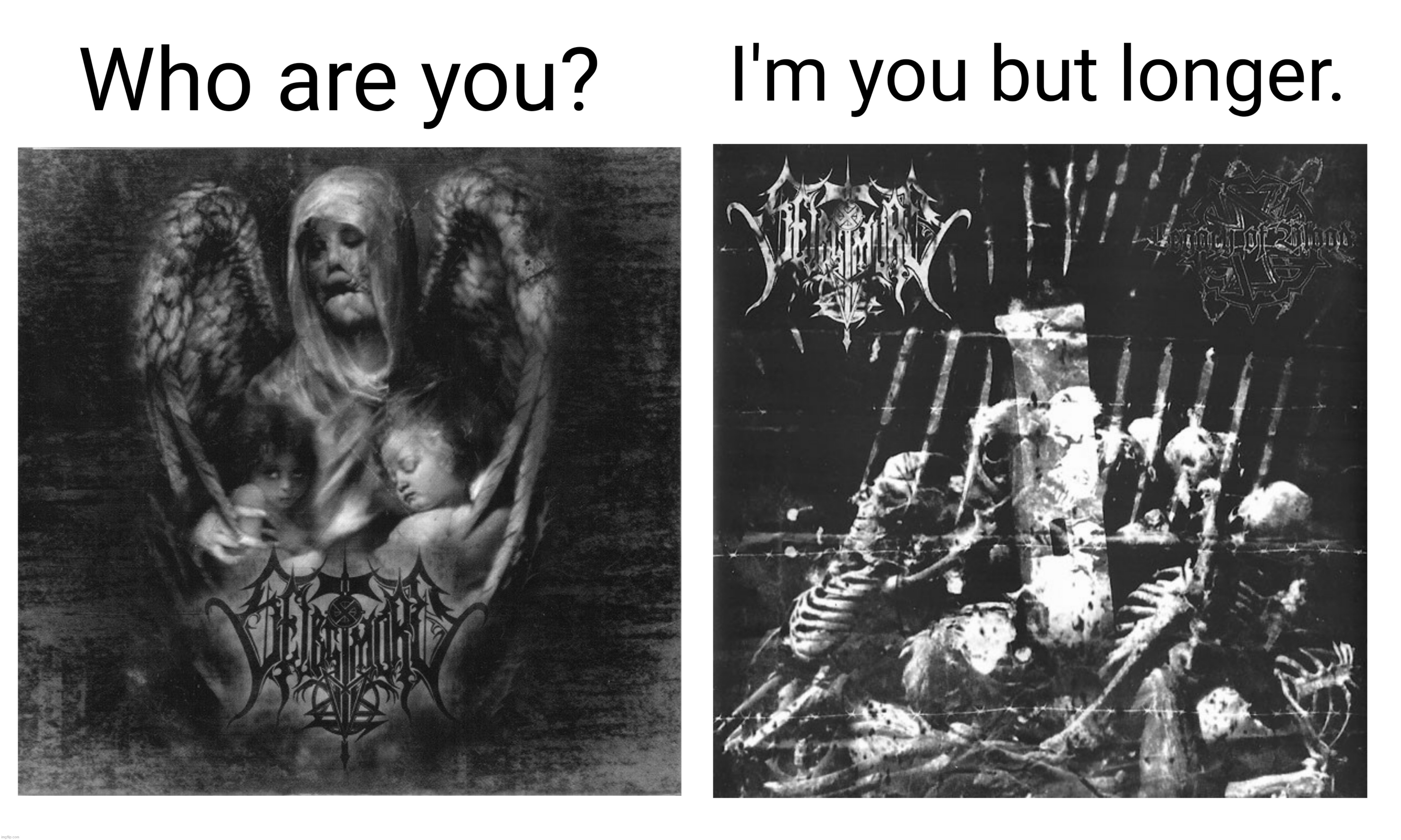 One year later after releasing their 2009 EP, they reused the same first four tracks. | image tagged in black metal,nsbm,album,kvlt,ep,selbstmord | made w/ Imgflip meme maker