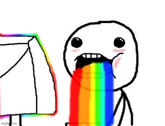 Rainbow puke | image tagged in rainbow puke | made w/ Imgflip meme maker