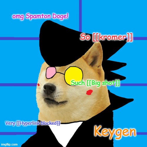 WOW DOGE SPAMTON!!! | omg Spamton Doge! So [[kromer]]; Such [[Big shot]]; Very [[Hyperlink blocked]]; Keygen | image tagged in doge,deltarune,memes | made w/ Imgflip meme maker