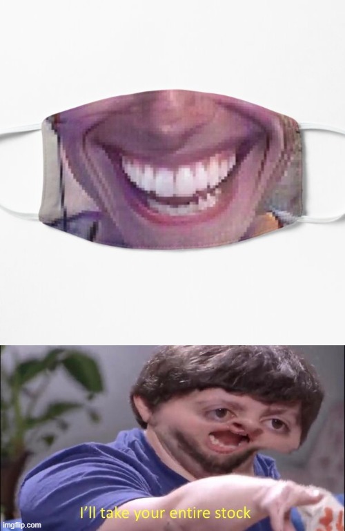 sus mask | image tagged in i'll take your entire stock | made w/ Imgflip meme maker