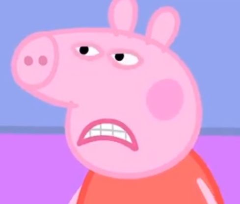 High Quality Pissed Piggy Blank Meme Template