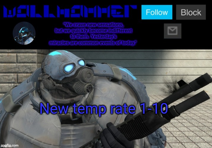 New temp rate 1-10 | image tagged in wallhammer | made w/ Imgflip meme maker