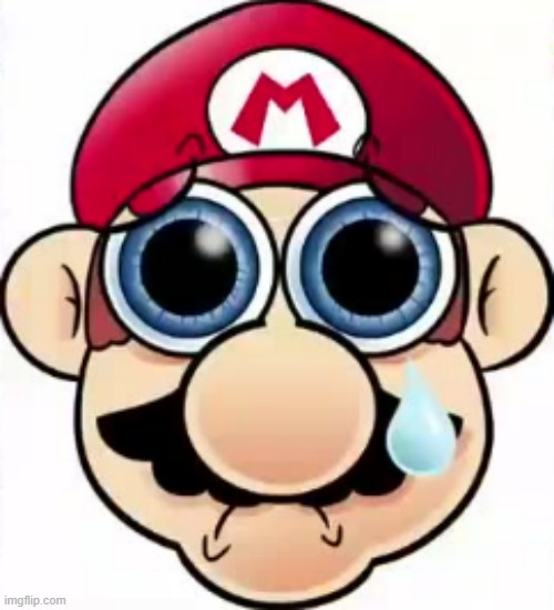 High Quality Sad Mario Blank Meme Template