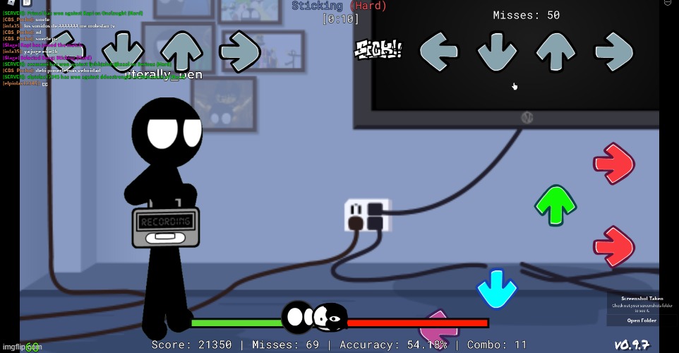 I'm the stickman | image tagged in 69 misses but stickman | made w/ Imgflip meme maker