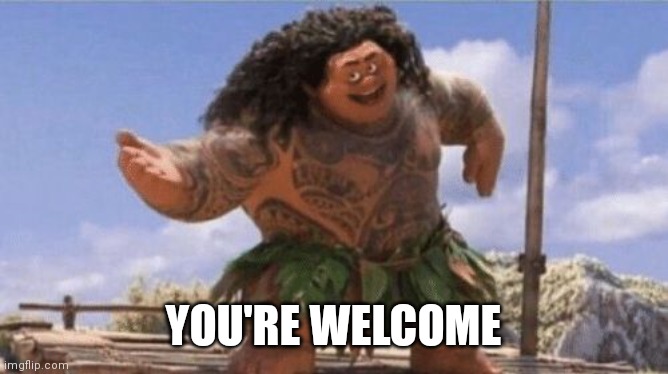 What Can I Say Except X? | YOU'RE WELCOME | image tagged in what can i say except x | made w/ Imgflip meme maker