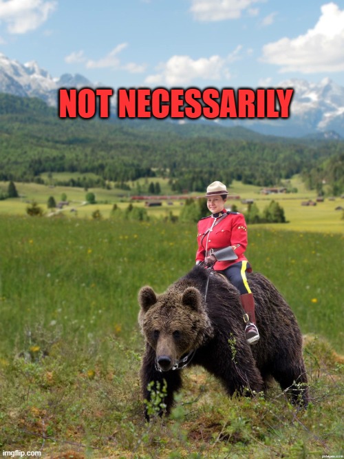 Canada | NOT NECESSARILY | image tagged in canada | made w/ Imgflip meme maker