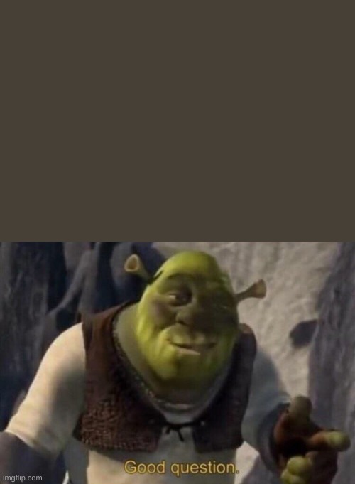 Shrek good question | image tagged in shrek good question | made w/ Imgflip meme maker