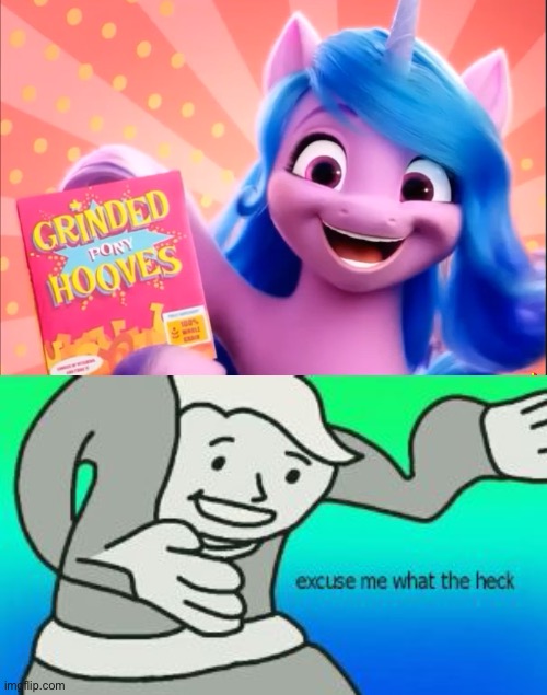 No wonder why bronies aren’t a thing anymore. Childhood ruined. | image tagged in excuse me what the heck,my little pony,fallout hold up,cannibalism,mlp | made w/ Imgflip meme maker