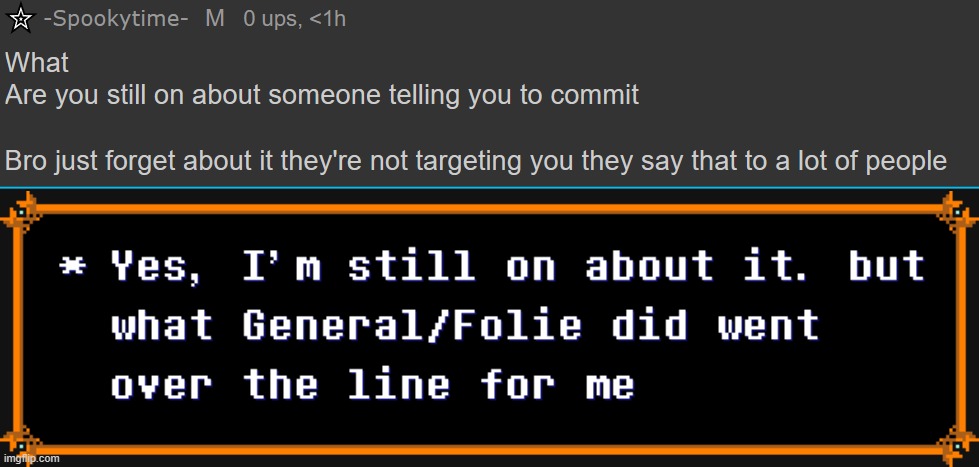 He wants to be a goody good 2 shoes while I'm a demon rotting in hell :3 | made w/ Imgflip meme maker