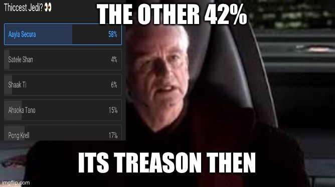 it's treason then | THE OTHER 42%; ITS TREASON THEN | image tagged in it's treason then,PrequelMemes | made w/ Imgflip meme maker