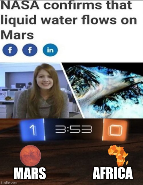 MARS; AFRICA | image tagged in memes,africa,mars | made w/ Imgflip meme maker