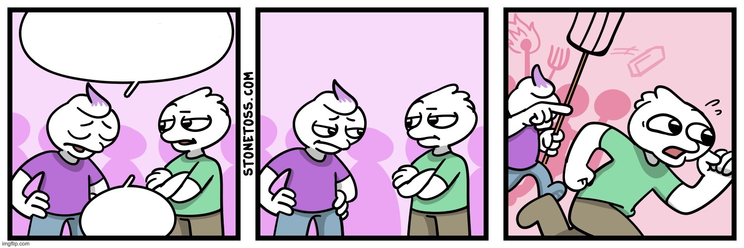 stonetoss.com/comic/exclusions-apply | image tagged in stonetoss angry mob | made w/ Imgflip meme maker