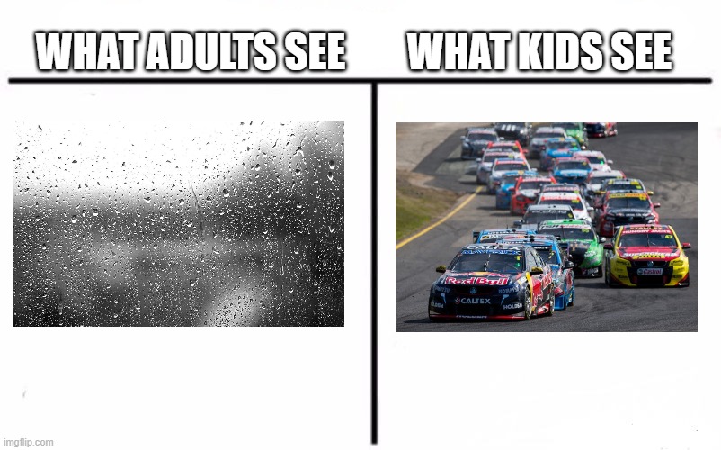 What adults see vs What kids see | WHAT ADULTS SEE; WHAT KIDS SEE | image tagged in memes,lol,childhood,oh wow are you actually reading these tags | made w/ Imgflip meme maker