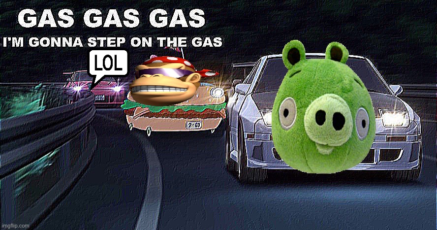 Further up the road, SurlyKong69 is having a race with TheLargePig for 51st after easily clearing off AndrewFinlayson | image tagged in gas gas gas | made w/ Imgflip meme maker