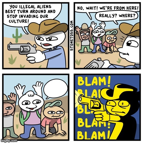 Stonetoss immigration Blank Meme Template