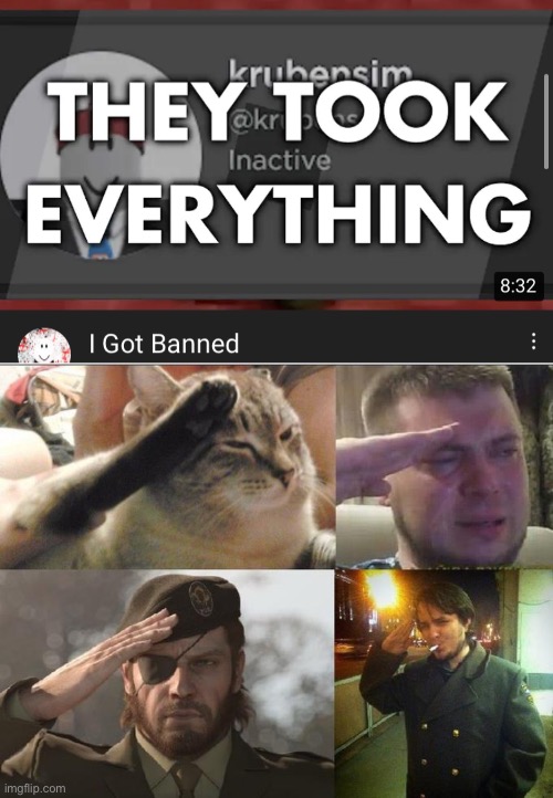Last video uploaded a month ago. | image tagged in crying salute,noooooooooooooooooooooooo,sad | made w/ Imgflip meme maker