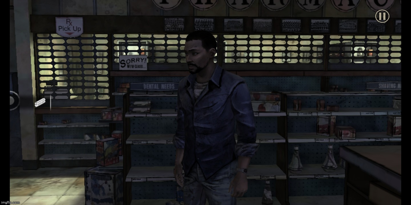random screenshot while playing the walking dead | made w/ Imgflip meme maker