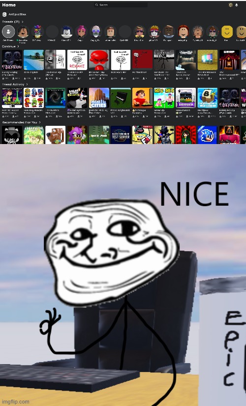 sad troll face - Roblox