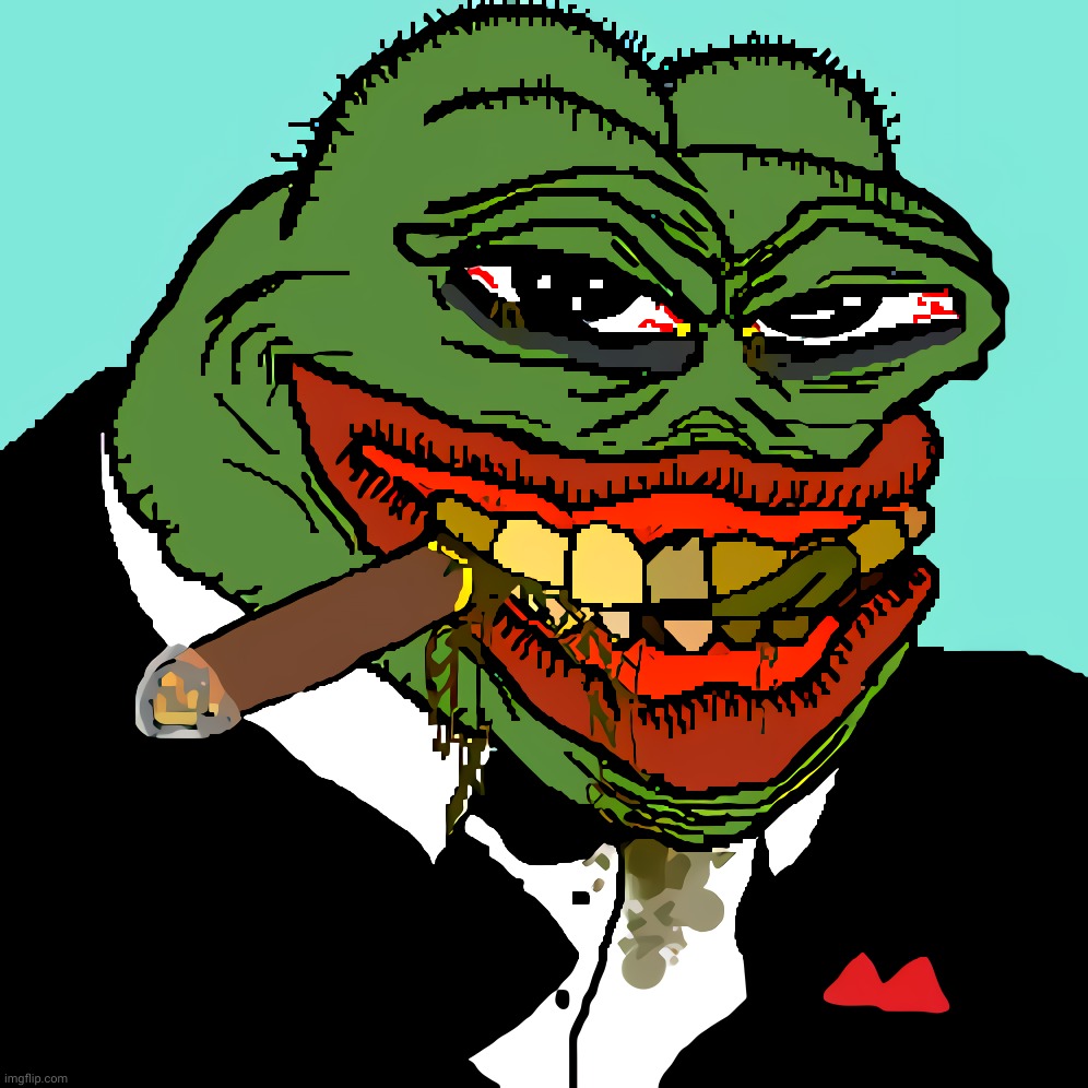 Nasty Pepe | image tagged in nasty pepe,pepe,pepe cigar,cigar | made w/ Imgflip meme maker