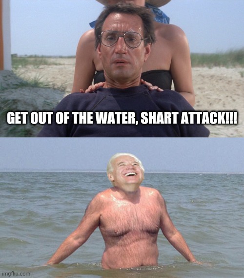 Look out!! | GET OUT OF THE WATER, SHART ATTACK!!! | image tagged in memes | made w/ Imgflip meme maker