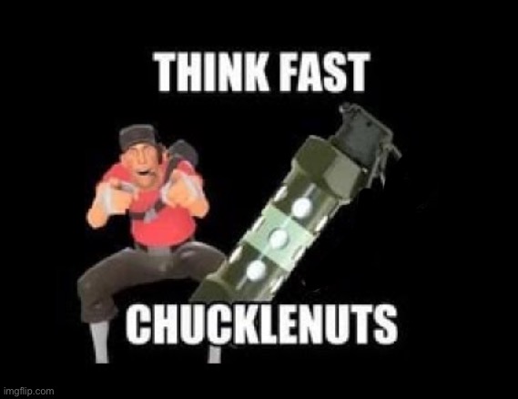 THINK FAST CHUCKLENUTS | image tagged in think fast chucklenuts | made w/ Imgflip meme maker