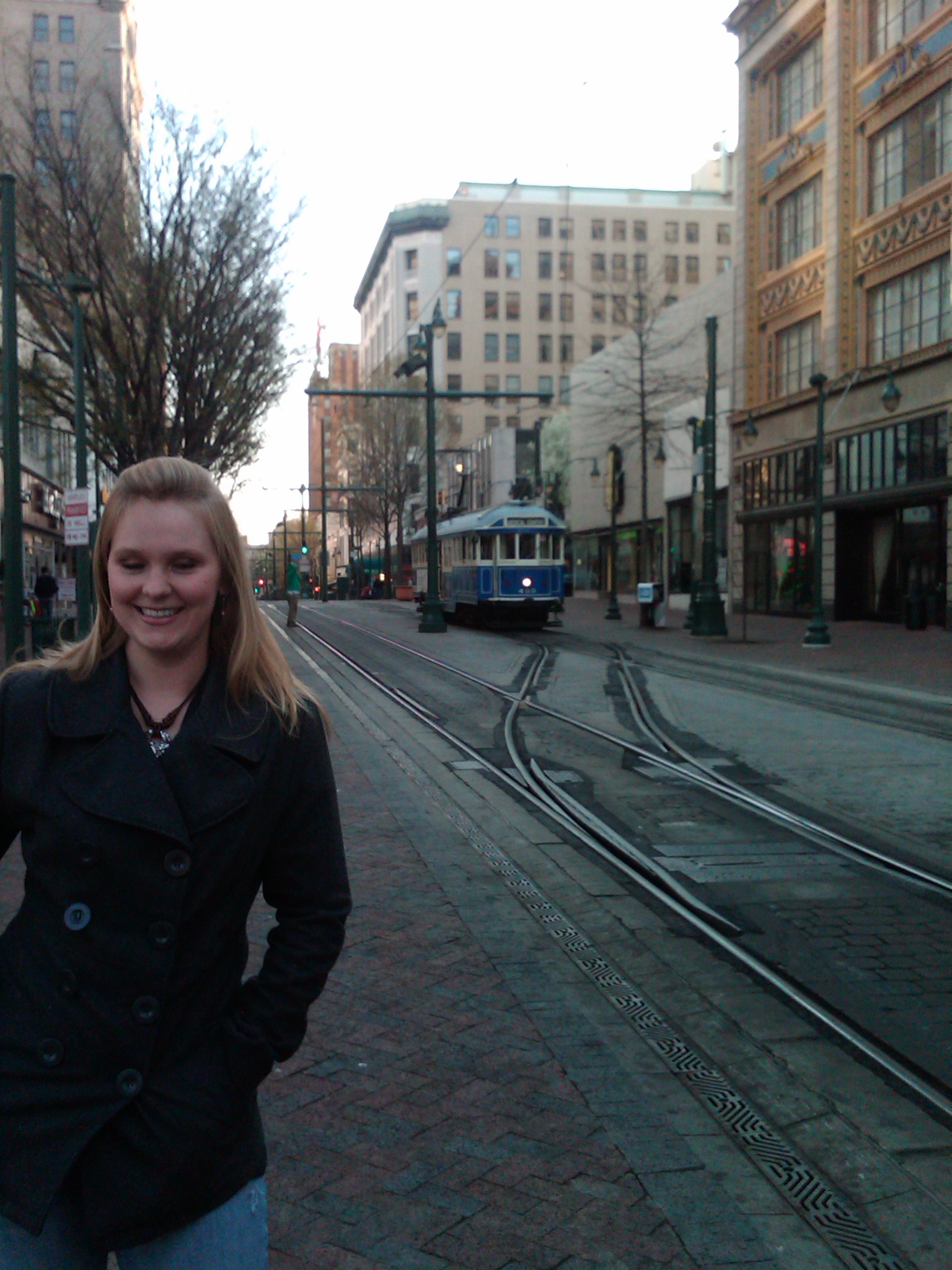 blonde in the city Blank Meme Template