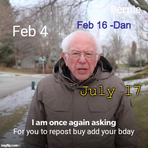 July 17 | made w/ Imgflip meme maker