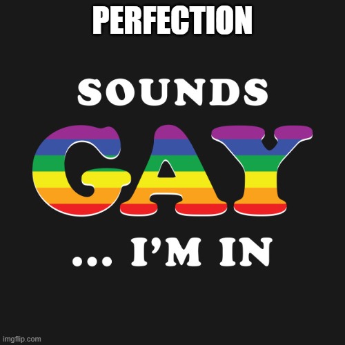 Gay Pride | PERFECTION | image tagged in gay pride | made w/ Imgflip meme maker