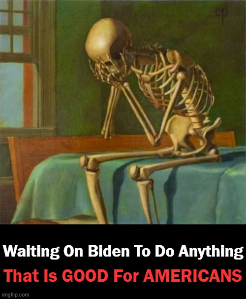 I Weep For Our Country | Waiting On Biden To Do Anything; That Is GOOD For AMERICANS | image tagged in politics,democratic socialism,open borders,censorship,control,mandates | made w/ Imgflip meme maker