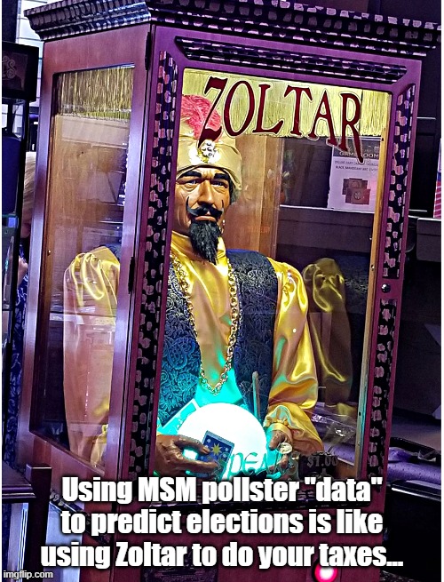 Zoltar | Using MSM pollster "data" to predict elections is like using Zoltar to do your taxes... | image tagged in zoltar | made w/ Imgflip meme maker