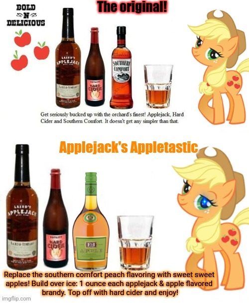 My little pony mixologist | image tagged in mlp,drinks,applejack,applejack drank all the booze again | made w/ Imgflip meme maker