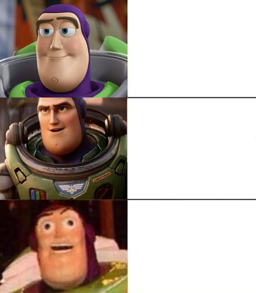 High Quality Better, best, blurst lightyear edition Blank Meme Template