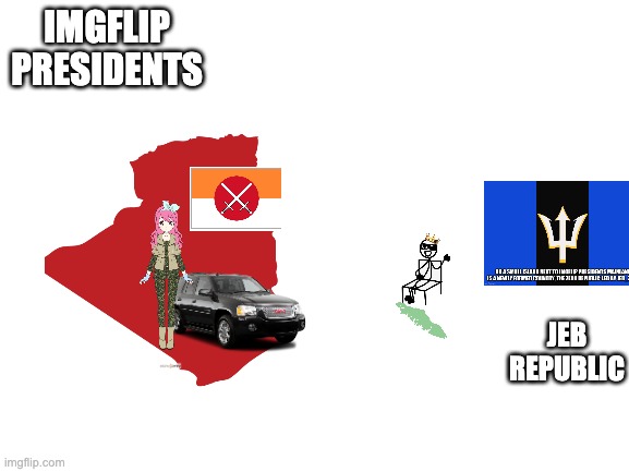 map of IP | IMGFLIP PRESIDENTS; JEB REPUBLIC | image tagged in blank white template | made w/ Imgflip meme maker