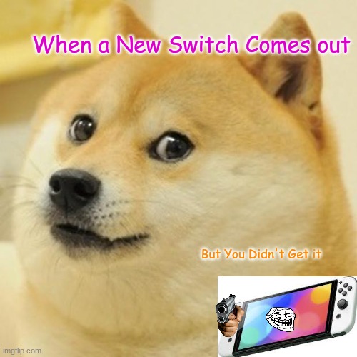 Doge | When a New Switch Comes out; But You Didn't Get it | image tagged in memes,doge | made w/ Imgflip meme maker