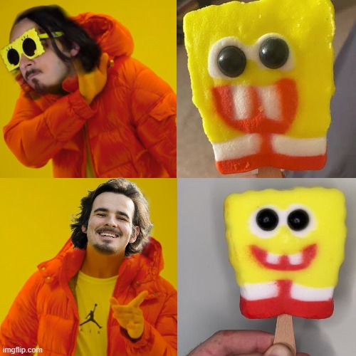 BrentTV Spongebob popsicle meme | image tagged in brenttv spongebob popsicle meme | made w/ Imgflip meme maker