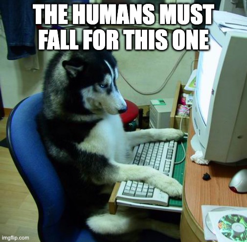 I Have No Idea What I Am Doing Meme | THE HUMANS MUST FALL FOR THIS ONE | image tagged in memes,i have no idea what i am doing | made w/ Imgflip meme maker