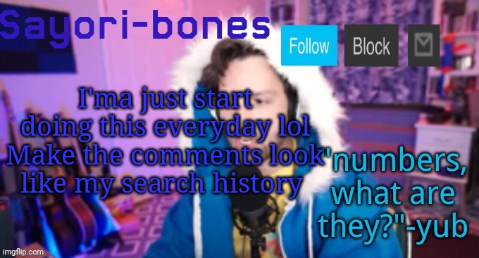 Yo is that YuB? Oh yeah thanks scrub dude I forgor your name lol | I'ma just start doing this everyday lol
Make the comments look like my search history | image tagged in yo is that yub oh yeah thanks scrub dude i forgor your name lol | made w/ Imgflip meme maker
