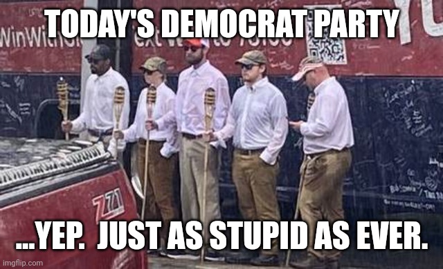 TODAY'S DEMOCRAT PARTY ...YEP.  JUST AS STUPID AS EVER. | made w/ Imgflip meme maker
