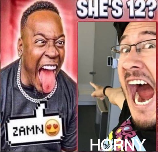 Zamn | HORNY | image tagged in mark why | made w/ Imgflip meme maker
